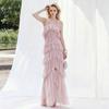 2026 European and American ins new women's clothing hot-selling temperament elegant sleeveless ruffle edge dress