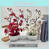 Traditional Chinese Wax Plum Flower Faux Potted Plant With Realistic Craft For Party Decoration And Photography