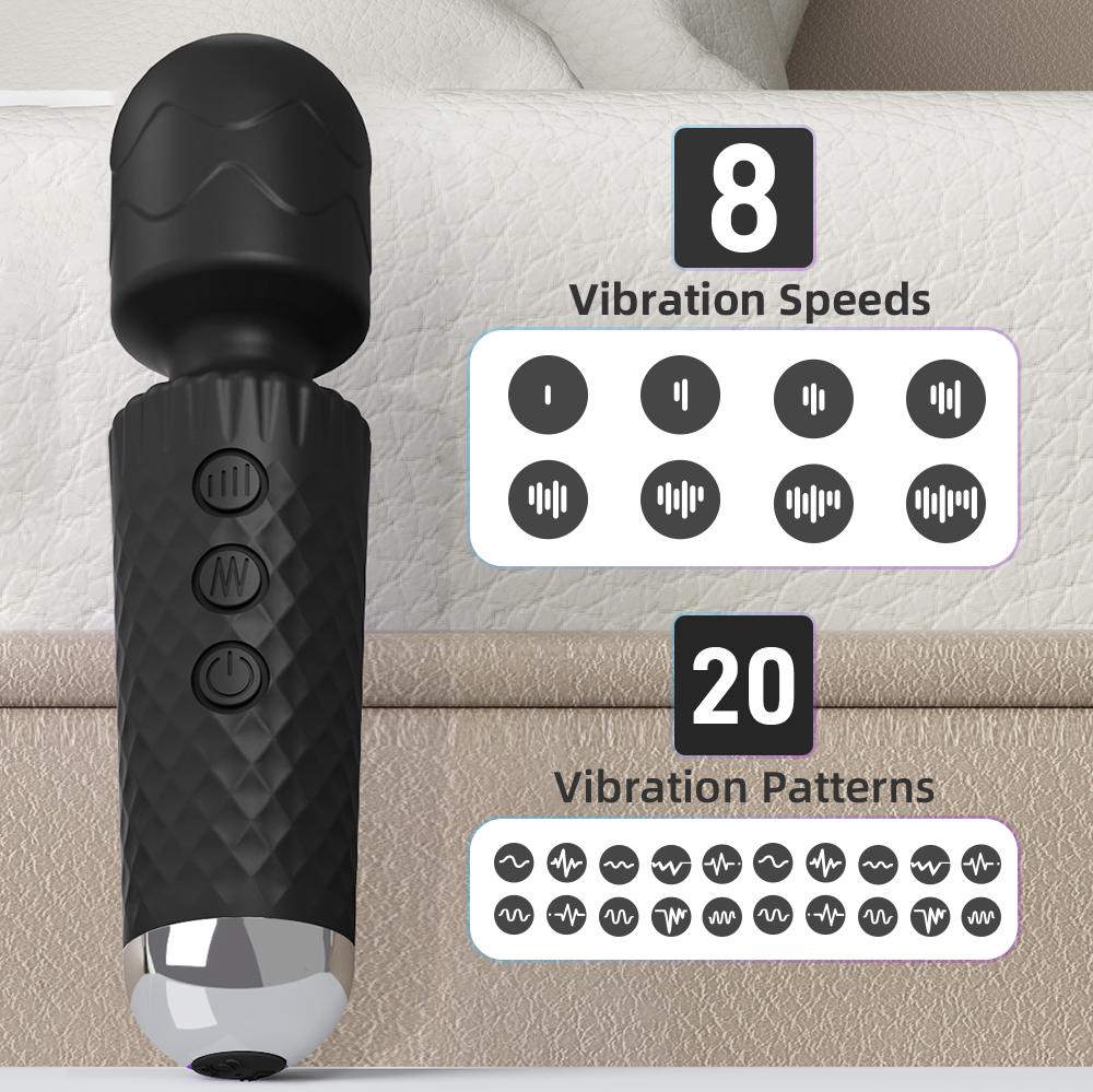 G Spot Vibrator AV Magic Wand Clitoris Stimulator Vibration Powerful Dildos 10 Modes Nipple Massager Adult Sex Toys for Woman