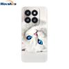 Phone Case For Xiaomi 14 Pro Case Soft Clear Painted Silicone Bumper Capa For Xiaomi 14 13T Mi 13T Pro Protect Transparent Cover