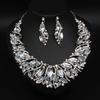 European and American Fashion Necklace Women's Earrings Set Luxury Bridal Banquet Dress with Accessories