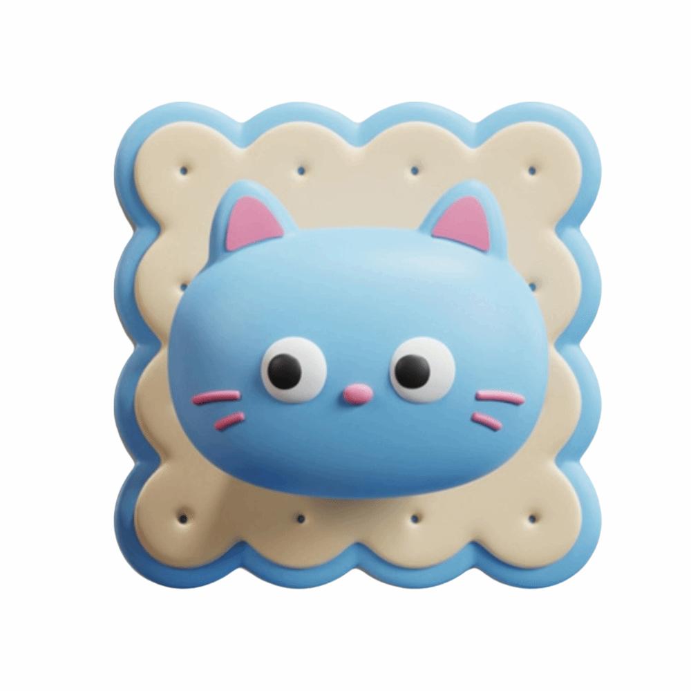 

Silicone Door Handle Protector Cartoon Cat Anti-Collision Block Cat Shaped Door Stopper Child-Safe синий