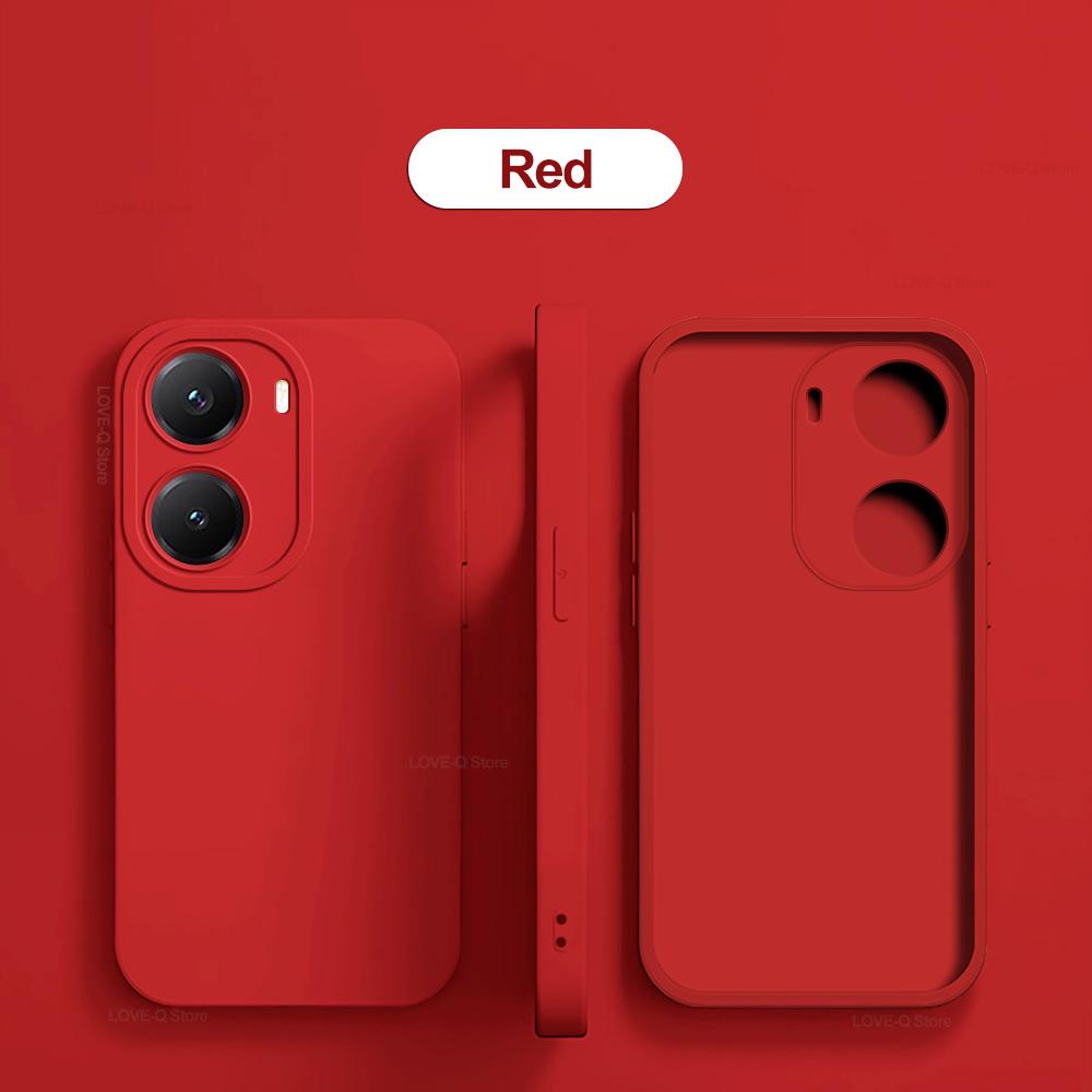 

Для Poco X7 Pro Чехол Роскошный жидкий силиконовый чехол для телефона Xiaomi Poco X7 Pro 5G Противоударный защитный чехол For Poco X7 Pro красный