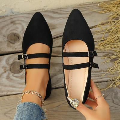 Scarpe Mary Jane in Velluto Donna Casual Streetwear Ballerine Tacchi Bassi Mocassini Monocolore Donna per Ufficio Lavoro