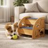 Non-Slip Wooden Dog Stairs Safety Railing Pet Staircase Pet Ramp Pet Climbing Ladder  Helping Climb