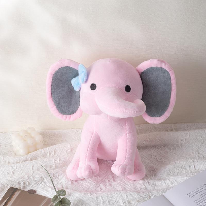 Peluche Morbido Elefante 25cm/9.84in - Giocattolo di Peluche Carino Soffice Colorato (Più colori: Rosa/Blu/Viola/Arcobaleno) - Partire