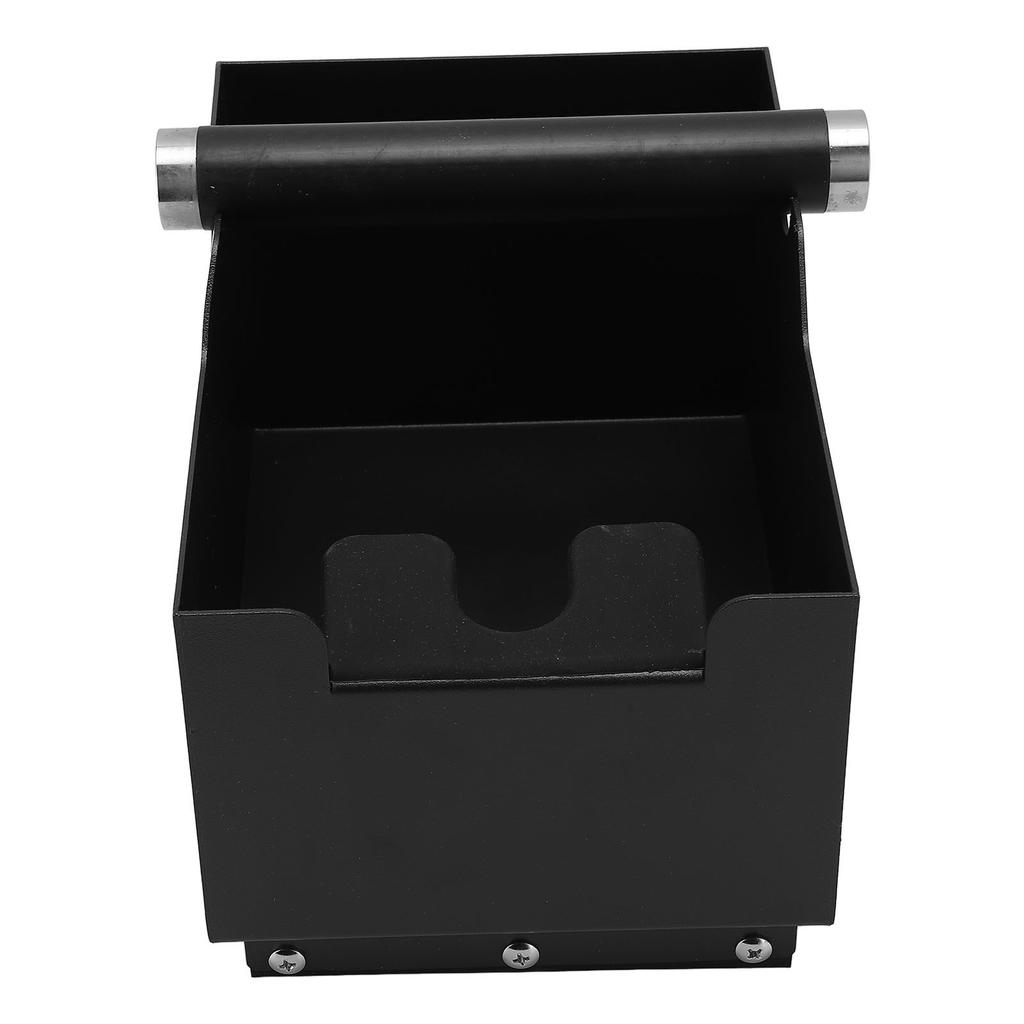 Coffee Knock Box With Removable Knock Bar Steel Coffee Grounds Knock Box Container Bin Black