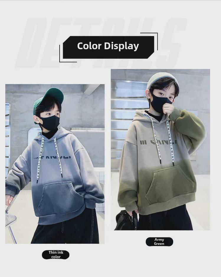 Boys' Hooded Sweatshirts – 2023 Street Fashion for Spring & Autumn