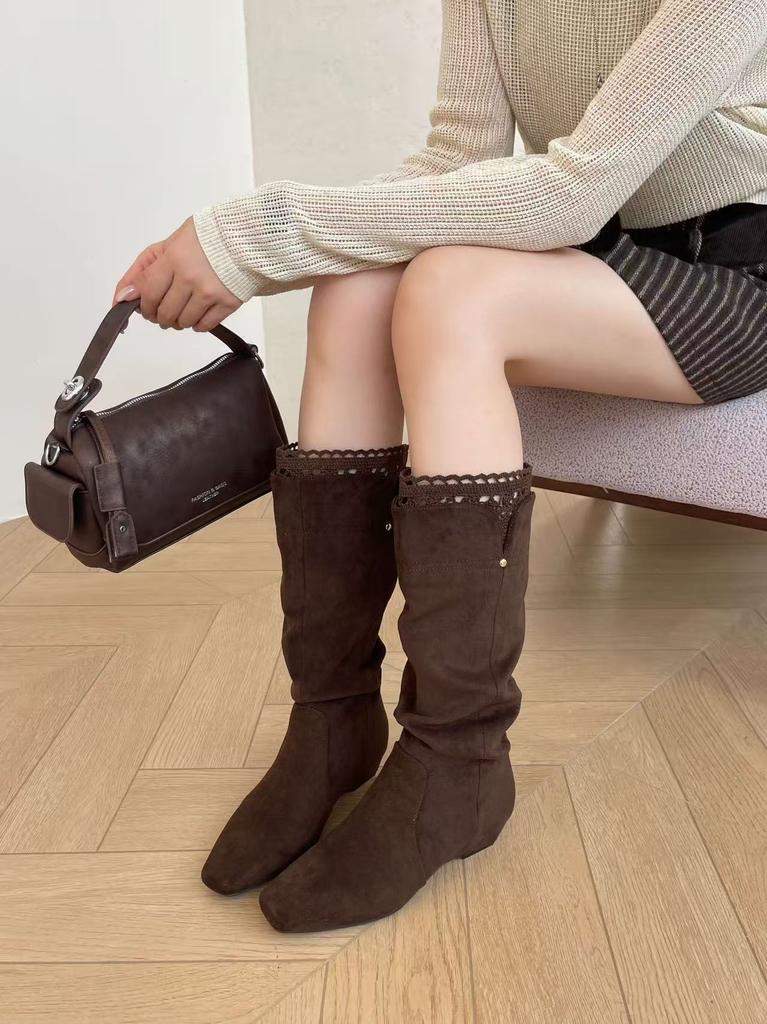 New long boots tall new autumn thick heels but knee thin boots