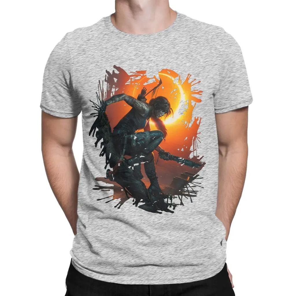 2026 FrühlingSommer Retro Elektronisches Entschlüsselungsspiel Lara Charakter Grab Relikte Sportfan Geschenk Kurzarm Street Style
