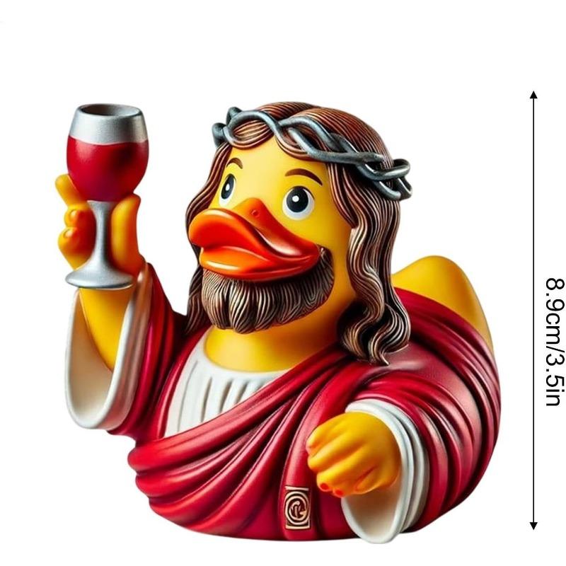 Jesus Duck and Mary Duck StatuesHome Garden Desk Decorations Handicrafts Gifts
