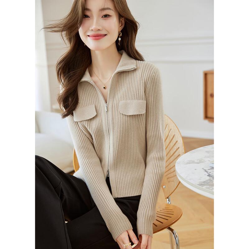 

Srcr Women s Petite Chic Wool Knit Cardigan M