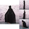 Mantello di Halloween Cosplay Mietitore Vampiro Strega Mago Veste Festa Adulti Bambini Mantello Nero Mantello