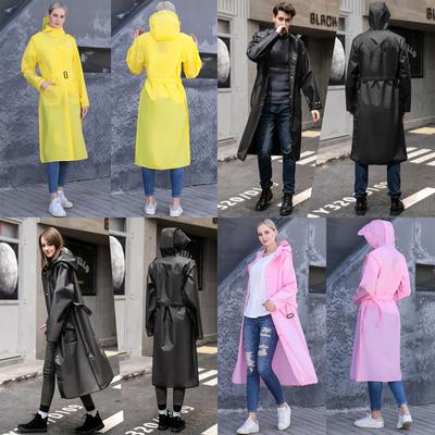 Belt Raincoat For Men And Women Adult Long Outdoor Hiking Windbreaker