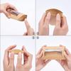 30pcs Kraft Paper Pillow Candy Box with Clear Window for Wedding Favors Baby Shower Birthday Party Supplies Sandy Brown Fold: 7.1x12.2x2cm