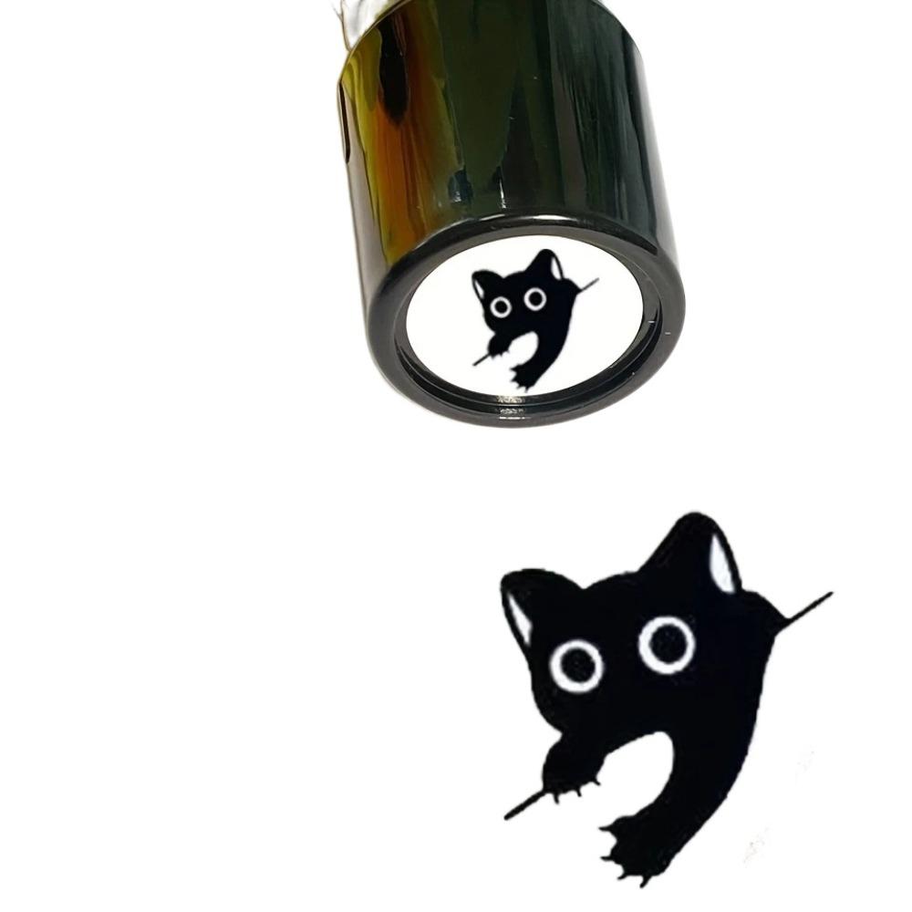 Cat Designs Black Cat Stamp Diary Collage Cartoon Stamps Durable Kitten Stamp  Stationery