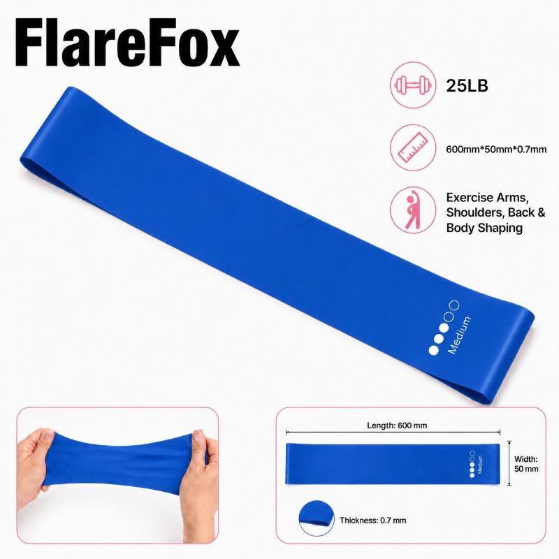 FlareFox Hip Resistance Bands Fitness Set Strength Agility Training Rehabilitation Muscle Exercises Yoga Home Gym Equipment 3
