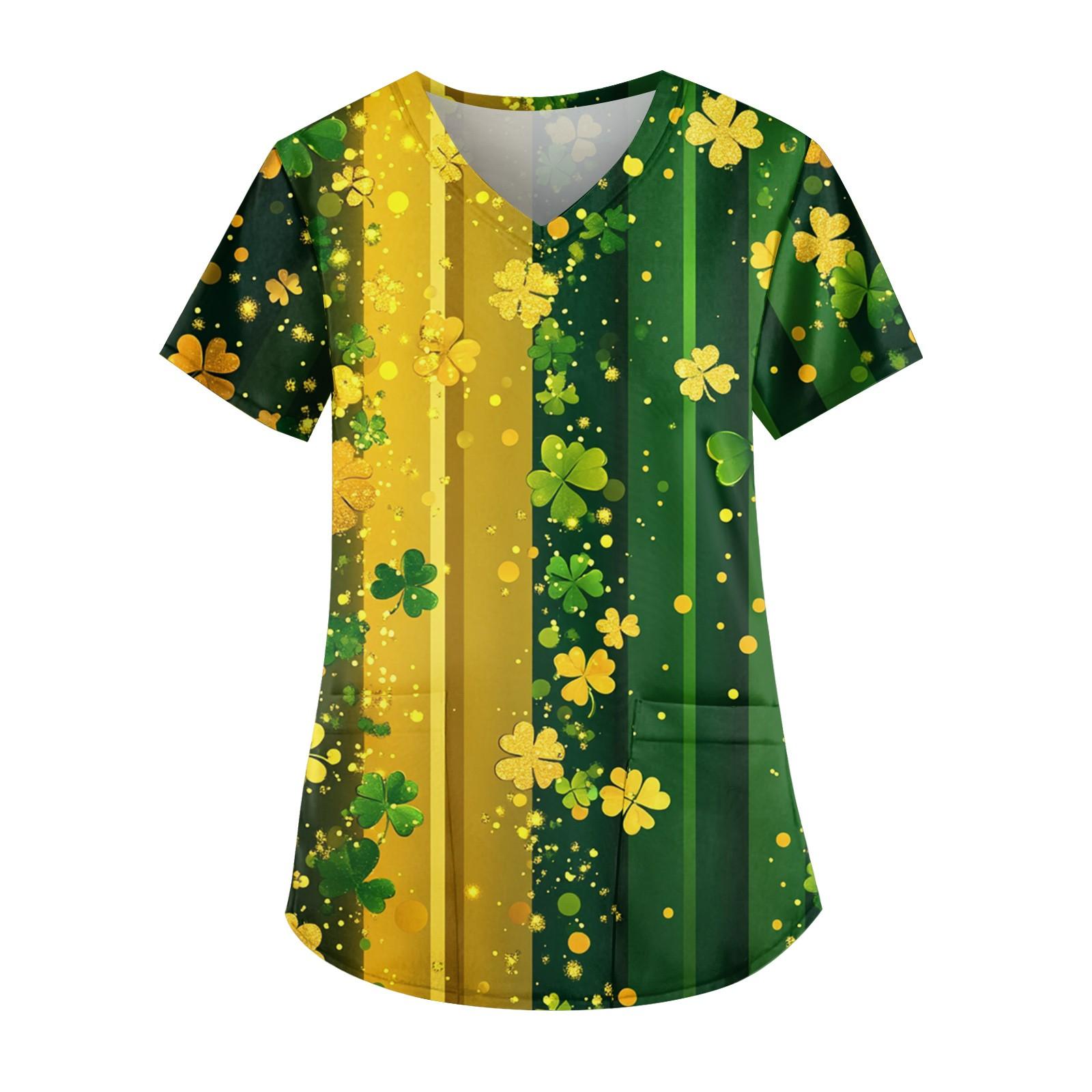 

Женские модные повседневные топы с v-образным вырезом и защитная спецодежда с принтом XL жёлтый