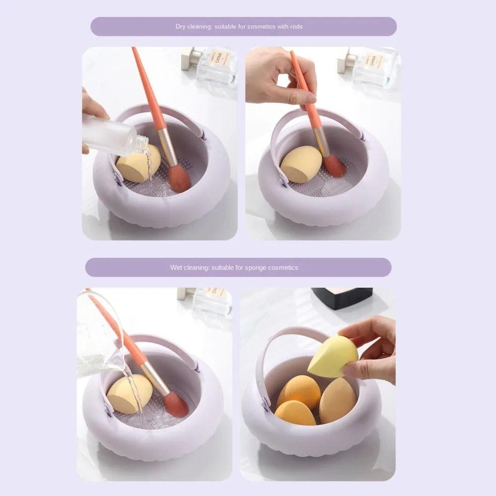 Washing and Drying Brush Cleaning Bowl Thickened Beauty Tools Scrubber  Washing Beauty Tools
