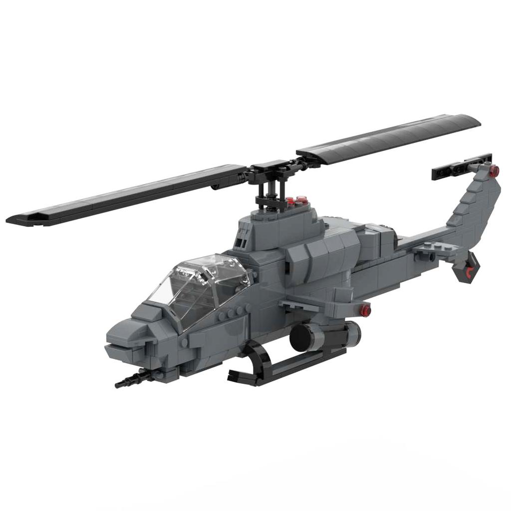 Armed Helicopter UH-1D Huey AH-1G AH-F AH-1Z AH-1W OH-58A OH-58D Little Bird Multipurpose Utility Helicopter Military Block Toy