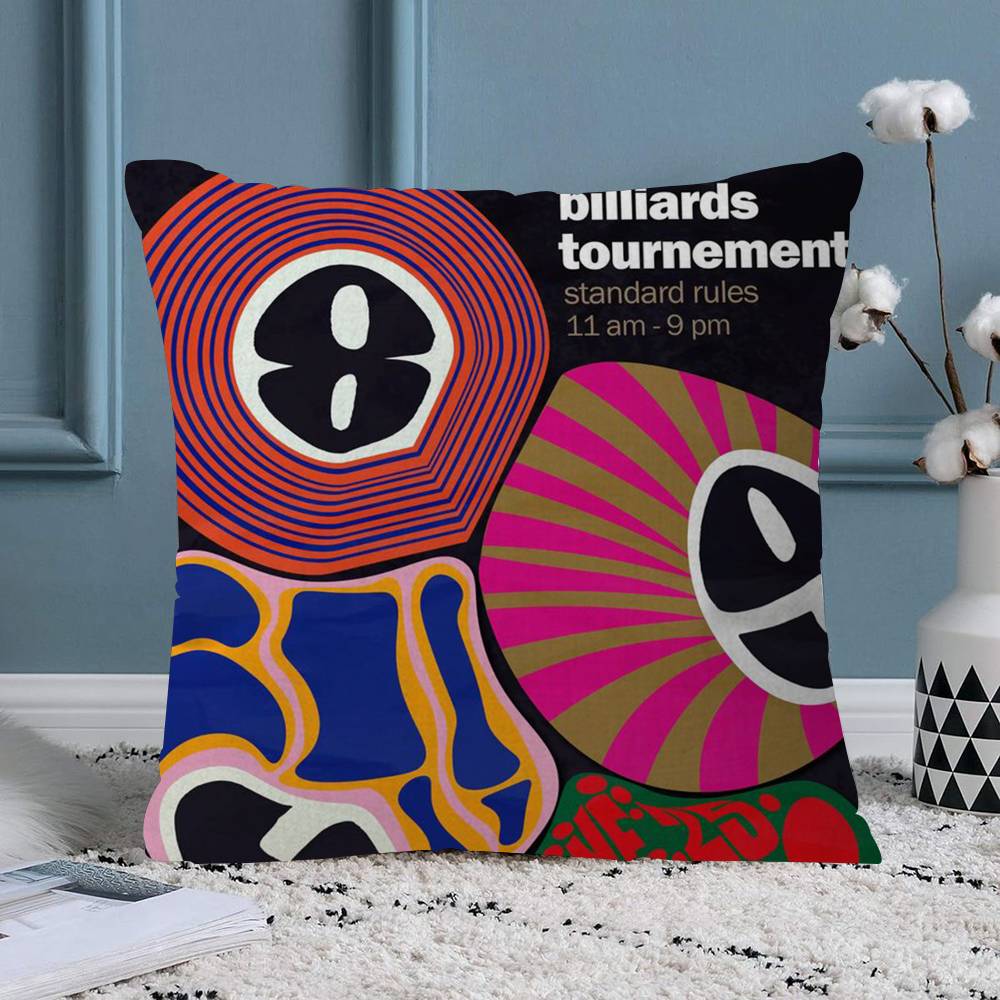 Black And White No Ball Art Pillow Cushion Cover Pillowcase Living Room Sofa Home Decor Customized