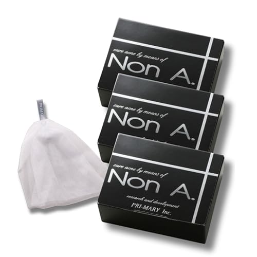 Non A. Medicated Acne-Reducing Facial Soap (100g x 3 bags / Foaming Net Included / Quasi-drug) Acne Prevention, Acne Treatment, Facial Cleanser (Foami