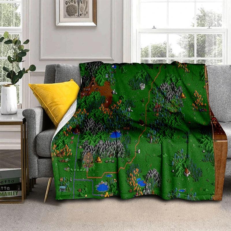HOMM3 Heroes of Might and Magic Map 29 Style New Treasure Chest Blanket,Soft Throw Blanket for Home Bedroom Bed Sofa Travel Kid