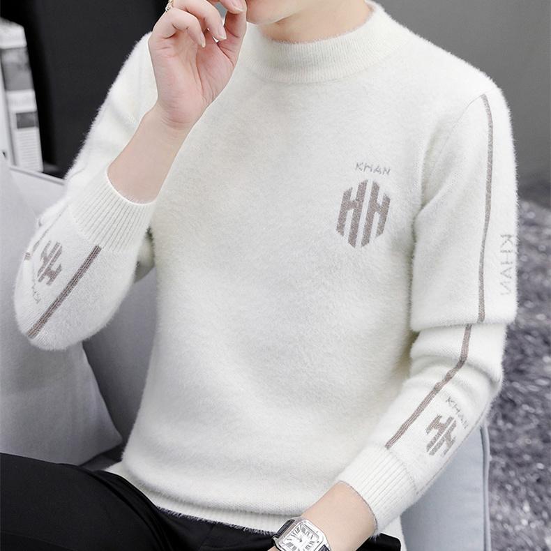 

Мужской зимний утолщенный повседневный свитер с круглой шеей