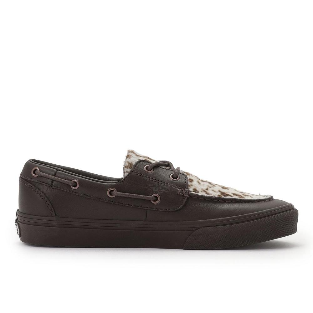 Vans 2 Eyelet Boat Shoe Vn000z96drb Pony Hair D.brn