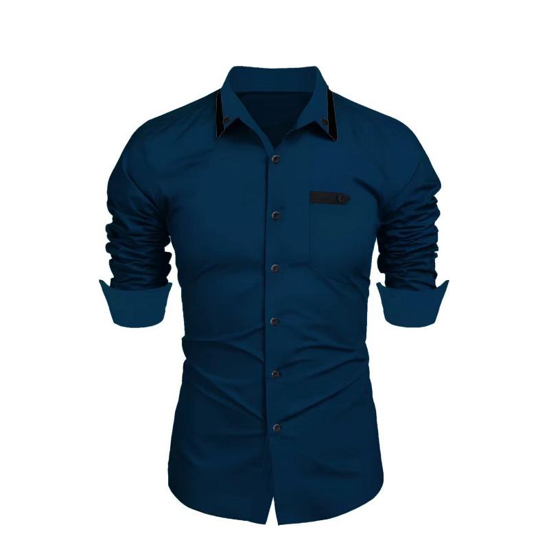 New Spring Autumn Men's Shirts Casual Business Fashion Trendy Long Sleeve Tops