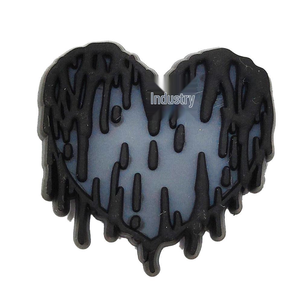 Black & White Halloween Punk Metal Rock Croc Shoe Charms