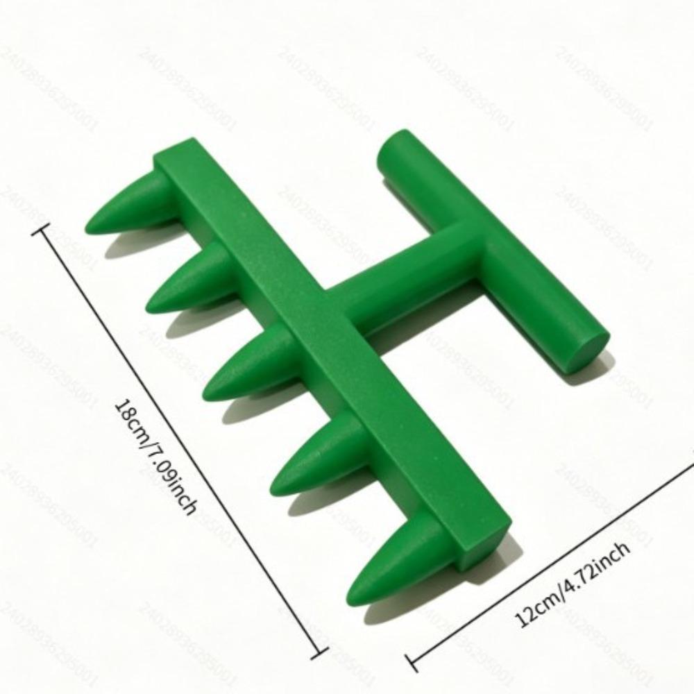 

5-Prong Design Household Vegetable Seeder Time-Saving Flower Seedling Puncher Gardening зелёный