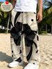 Men's casual pants straight-leg pants trousers casual loose POD to map can be determined Europe and America