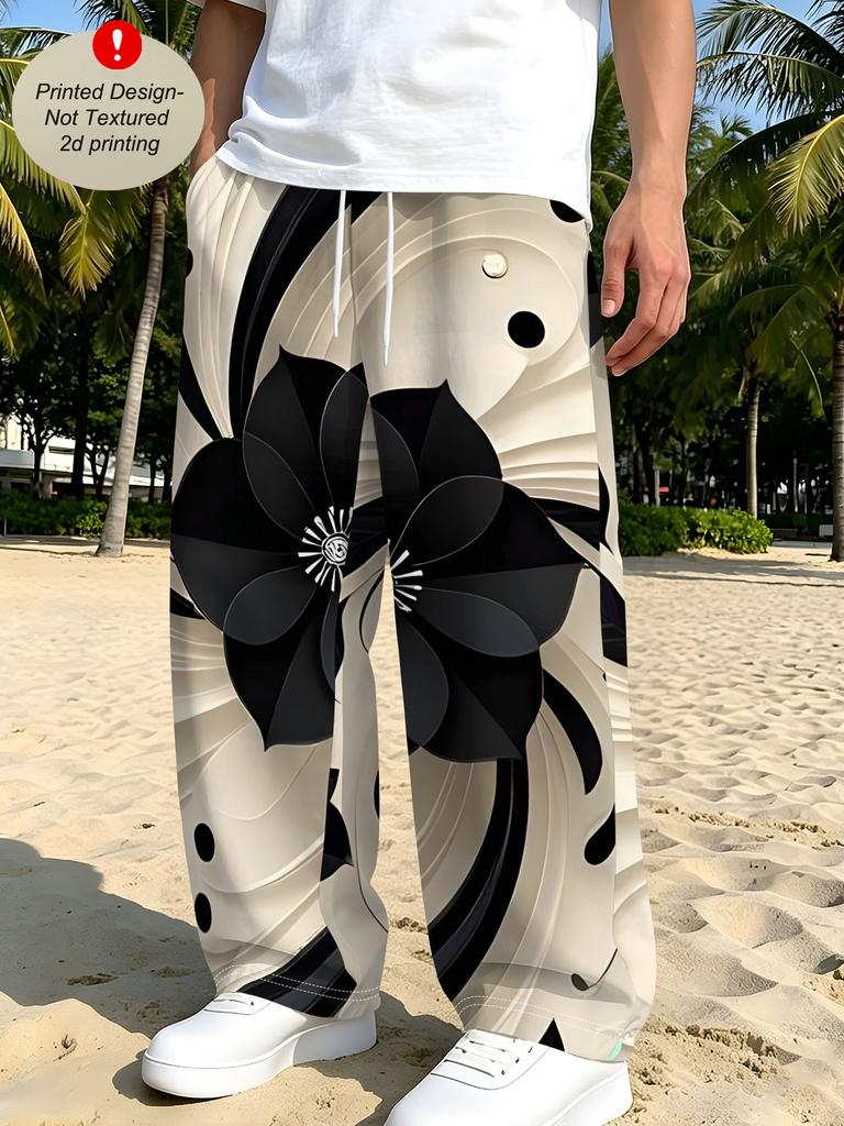 Men's casual pants straight-leg pants trousers casual loose POD to map can be determined Europe and America
