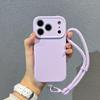 With lanyard, suitable for Apple 11promax mobile phone case iPhone11air liquid silicone anti-drop  case, female.