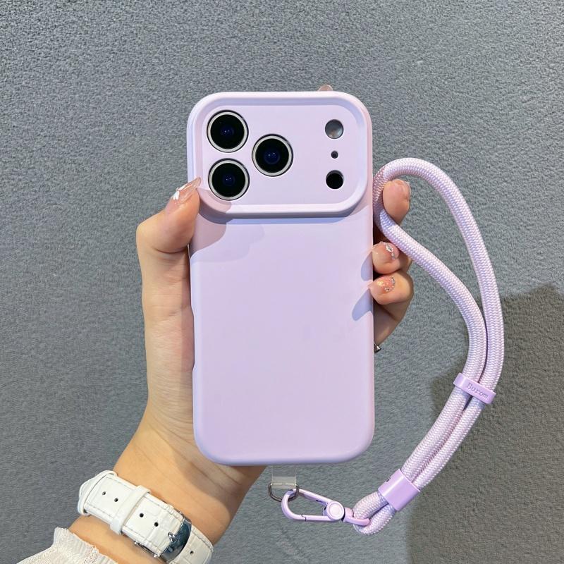 With lanyard, suitable for Apple 11promax mobile phone case iPhone11air liquid silicone anti-drop case, female.