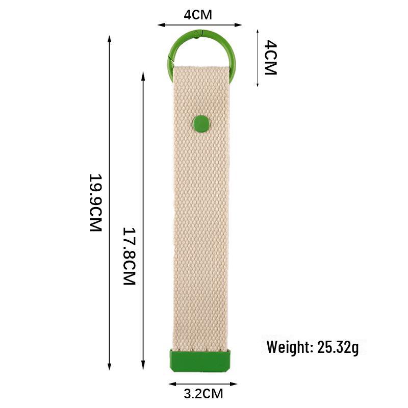 Personalized Pure Cotton Canvas Belt Keychain with Contrast Colors – Handmade INS Style