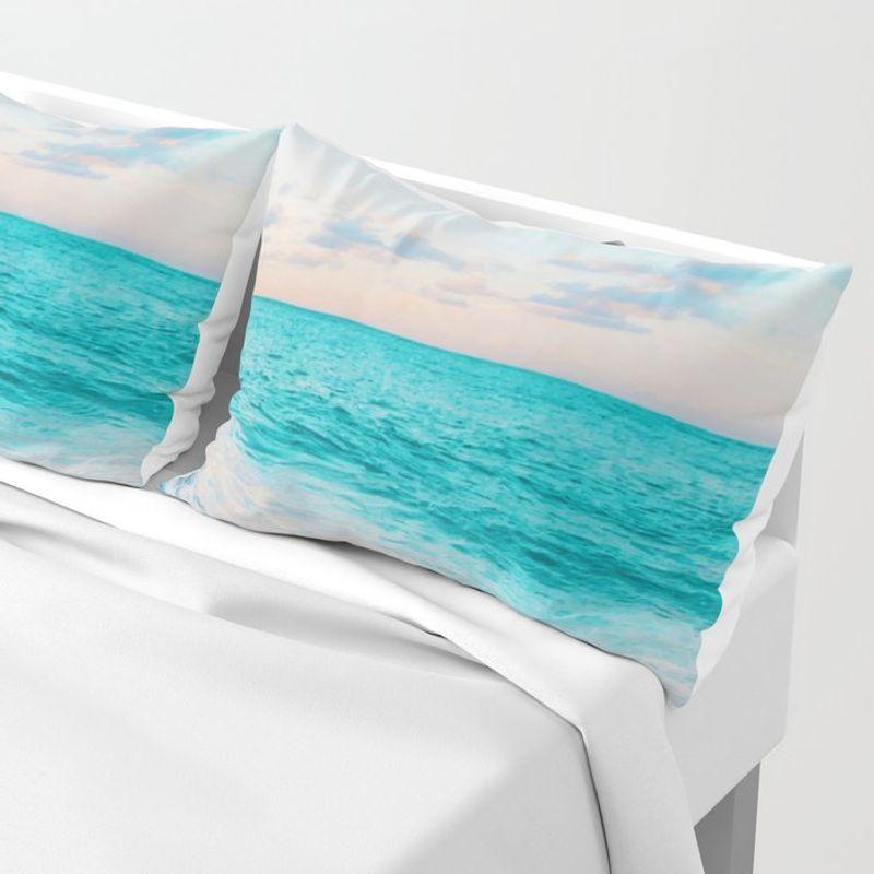 

Скандинавский Ин Мода Океанский Пейзаж Офис Тканевое Рукоделие Подушка Спинки Дивана Дом Французский Бархат Подушка Подушка CEX005F07 30*50cm double-sided cover
