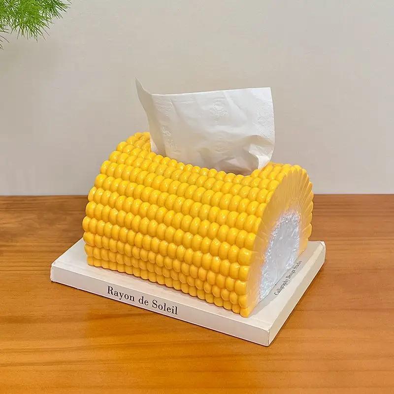 Personalized Corn Tissue Box,High-value Living Room Home Pumping Carton, Desktop Decoration Ornament,Creative Car Storage Boxes