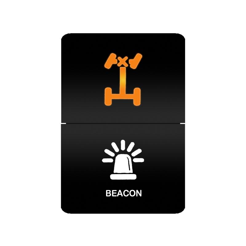 12V 24V LED Rocker Switch Dual Button ON/OFF Amber White Light for LED Light Bar Fog Lights Jeep Toyota 4Runner Land Cruiser