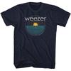 Weezer Sun Rays Navy Alternative Rock Music Band Shirt