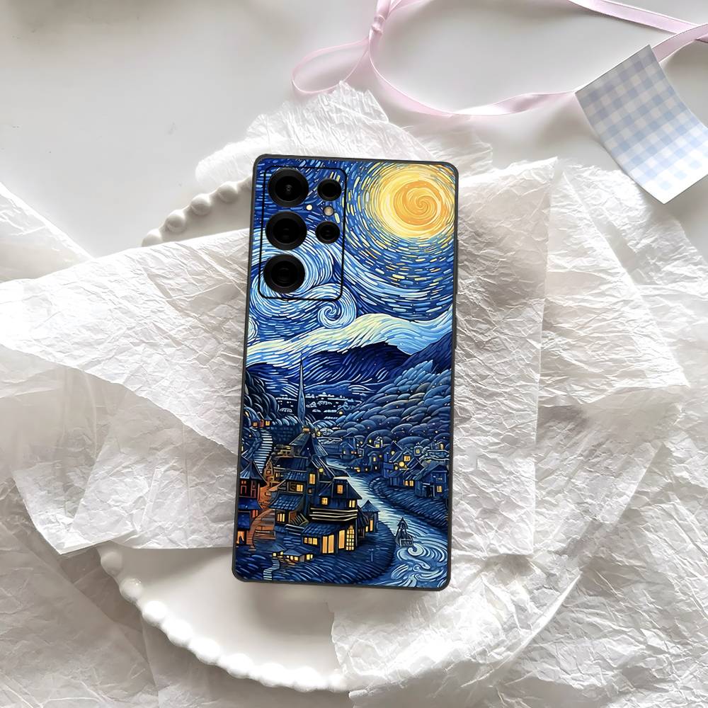 Van Gogh Starry Sky Phone Case For Samsung S 24 Fe 25 Ultra Plus 20 Lite 21 30 22 23 24 22 Ultra 5G Fundas