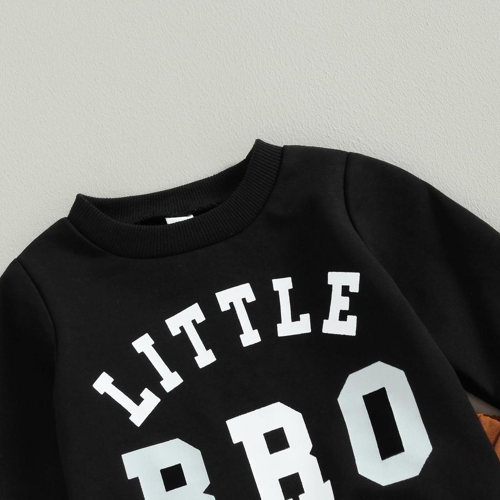 Baby Boys Pants Set 3M 6M 12M 18M Long Sleeve Crew Neck Letters Print Sweatshirt with Elastic Waist Sweatpants Infant Clothes