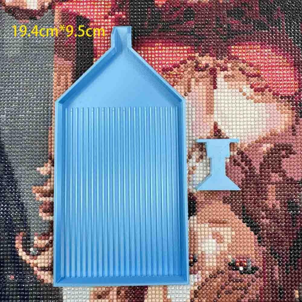 DIY Craft Large Diamond Painting Tray Embroidery Large Capacity Drill Storage Container Beading Plates with Y Shape Pop-up Plug