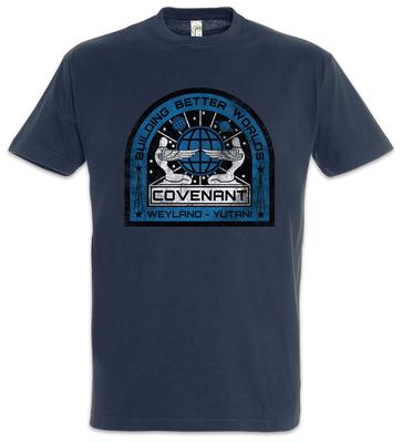 Maglietta da uomo con patch USCSS Covenant Prometheus Nostromo Weyland Saga di Alien