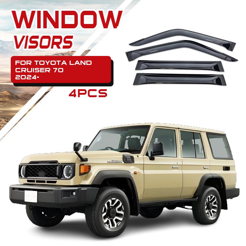 Дефлекторы боковых окон Toyota Prado Land Cruiser LC300/LC200/LC250: Накладки на брови и солнцезащитные козырьки для автомобильных окон