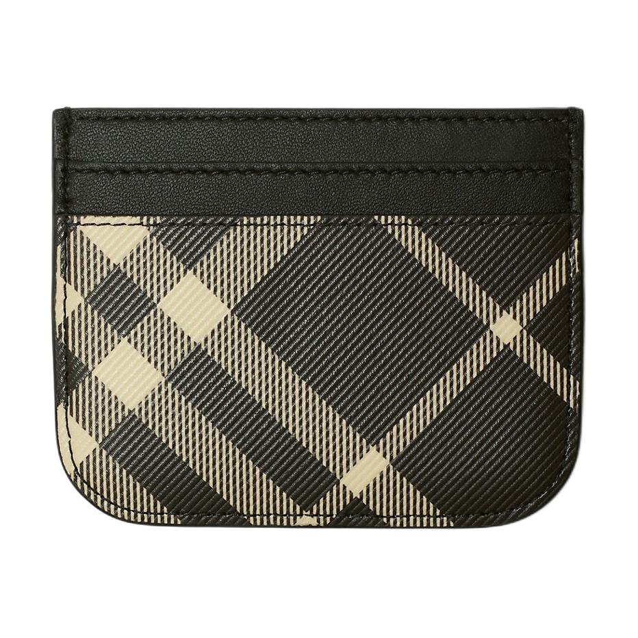 Burberry Check Woven PU Card Holder Women Accessories Black 80951291 Basic Set (Bag+Dust Bag)