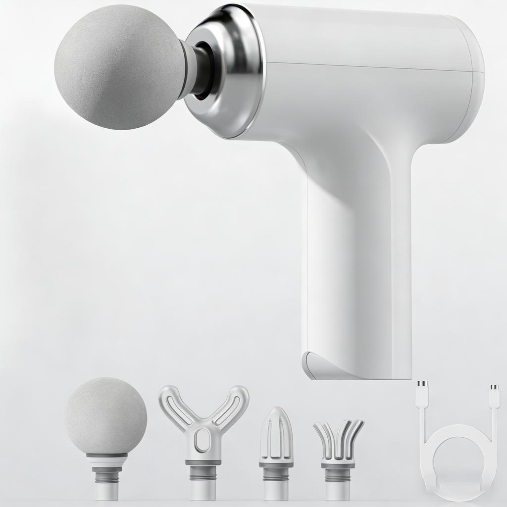 Portable Massage with 4 Interchangeable Heads LED Display - Full Body Percussion Massager for Deep Muscle Relaxation Fuel Injectors 6
