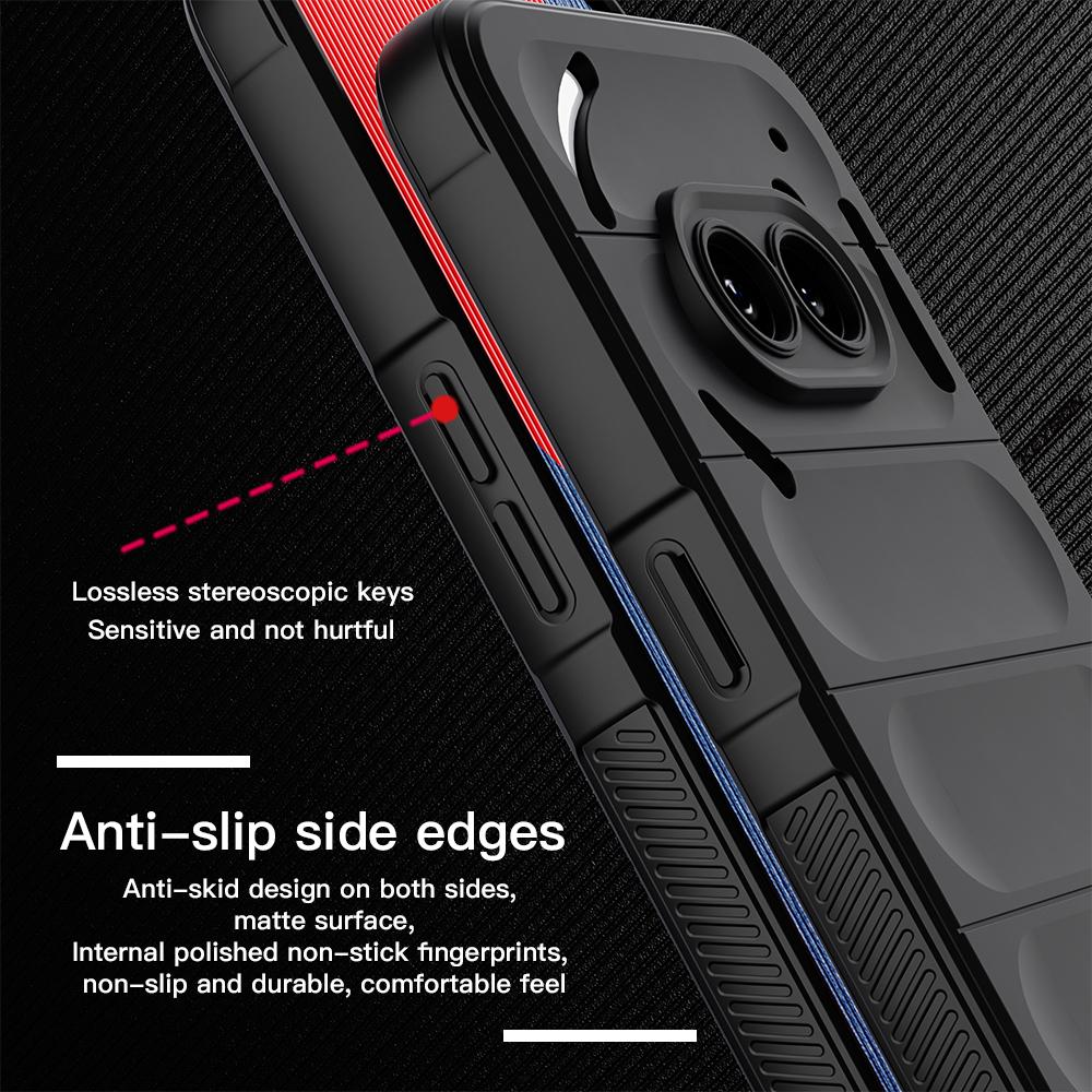 KEYSION Nárazuvzdorné pouzdro pro nic Phone 2A Protiskluzový měkký silikonový zadní kryt telefonu pro Nothing Phone 2A