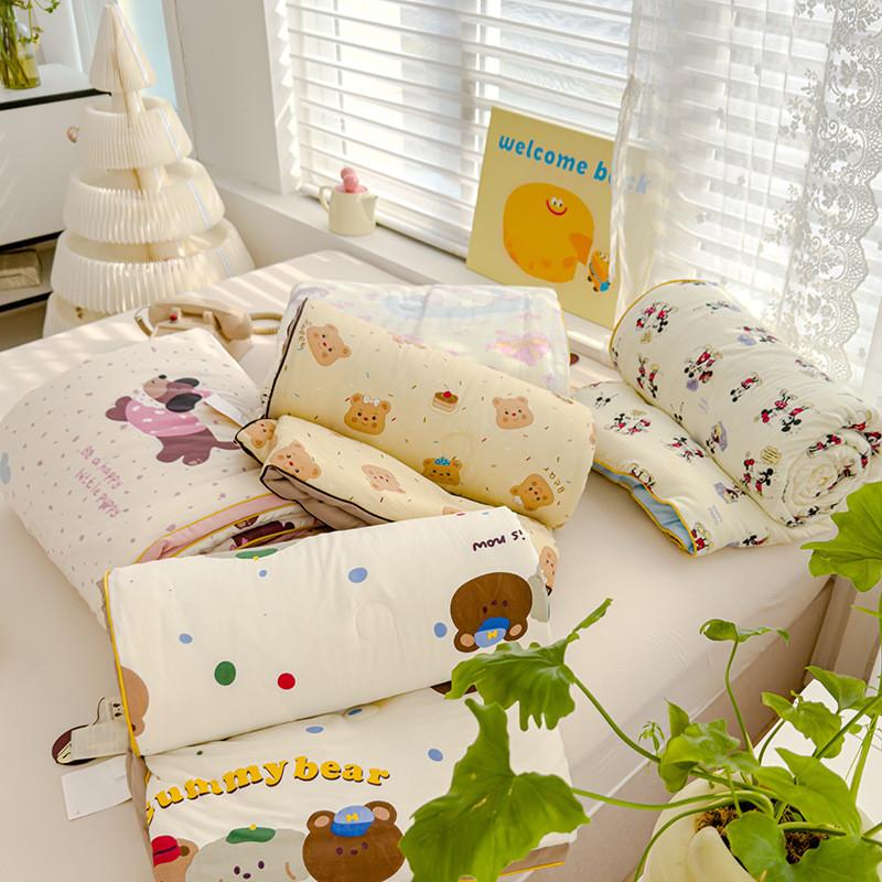 Flower Animal Cake Print Summer Air Conditioning Blanket Quilt Gift